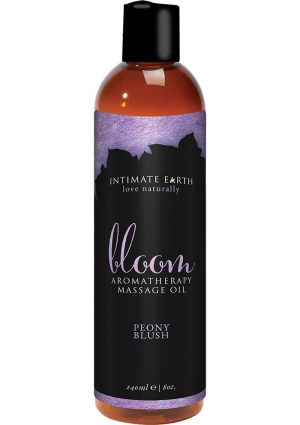 Intimate Earth Bloom Aromatherapy Massage Oil Peony Blush 8oz