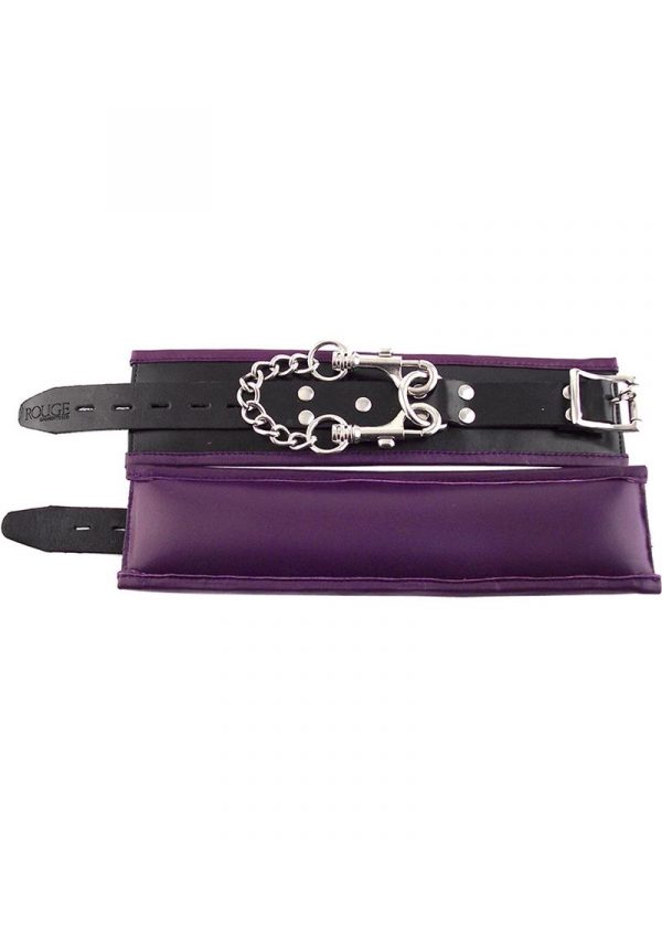 Rouge Padded Leather Wrist Cuffs Black And Purple