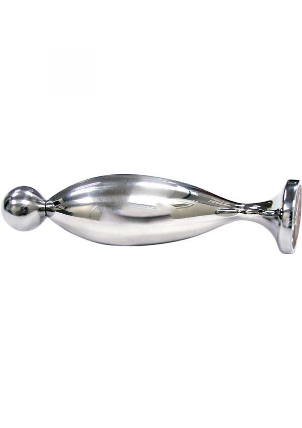 Rouge Fish Tail Anal Butt Plug Probe Large Stainless Steel