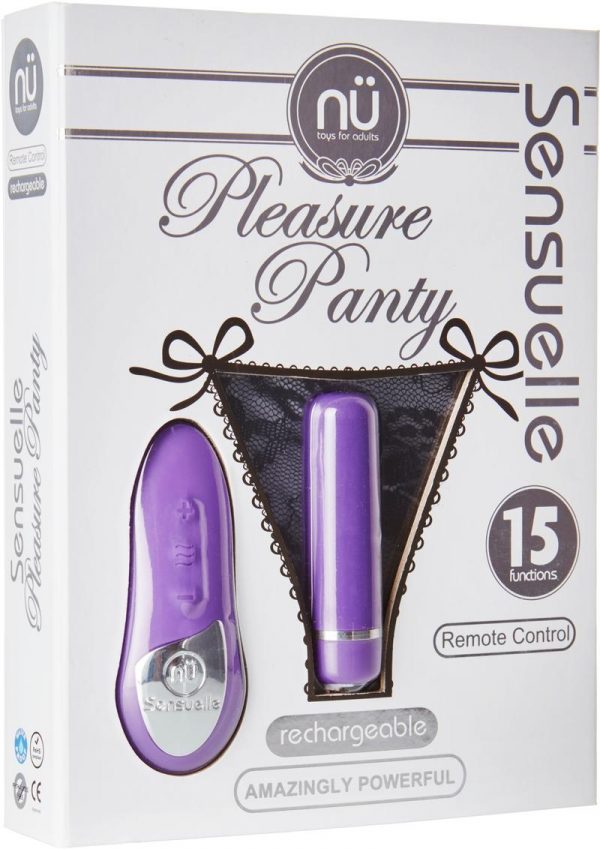 Pleasure Panty Wireless Remote Control Silicone USB Rechargeable Bullet Waterproof Purple