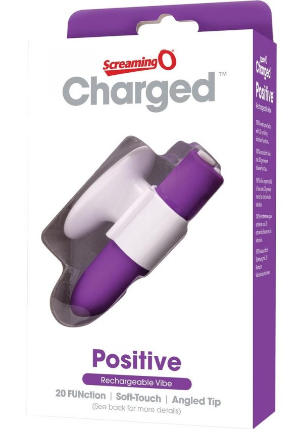 Charged Positive Rechargeable Vibe Waterproof Purple