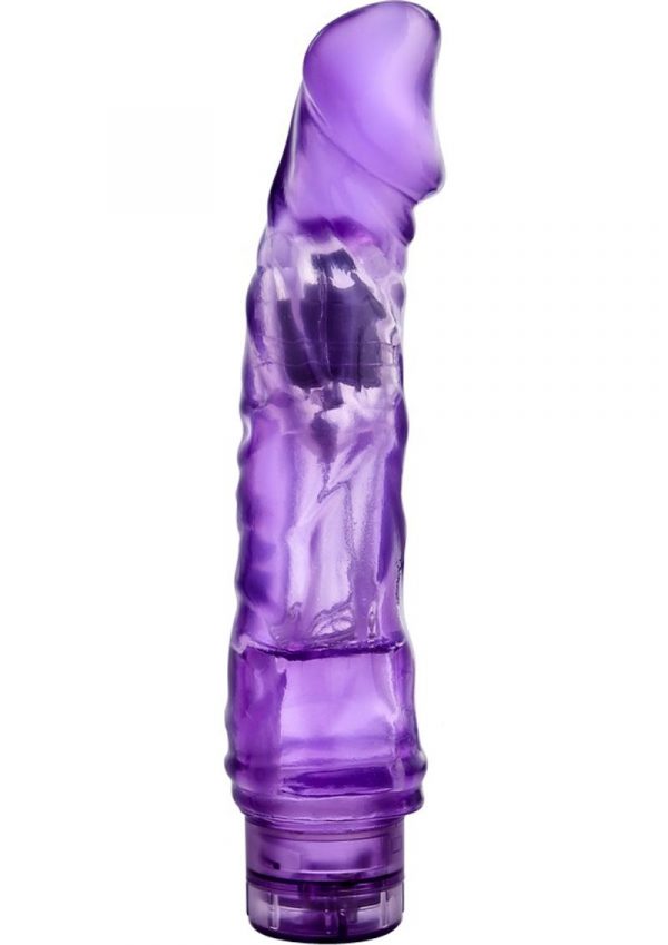 B Yours Vibe 06 Realistic Vibrator Jelly Waterproof Purple 9 Inch