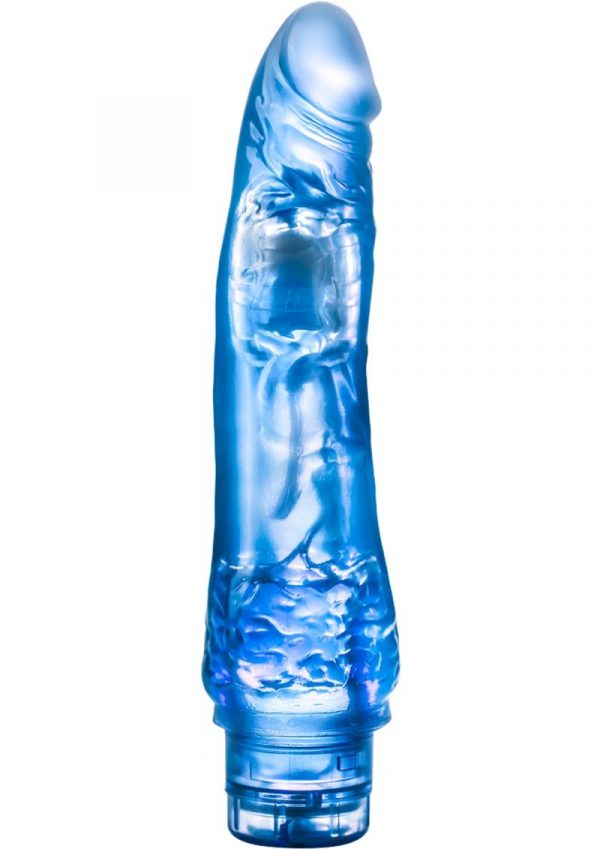 B Yours Vibe 07 Realistic Vibrator Jelly Waterproof Blue 8.5 Inch