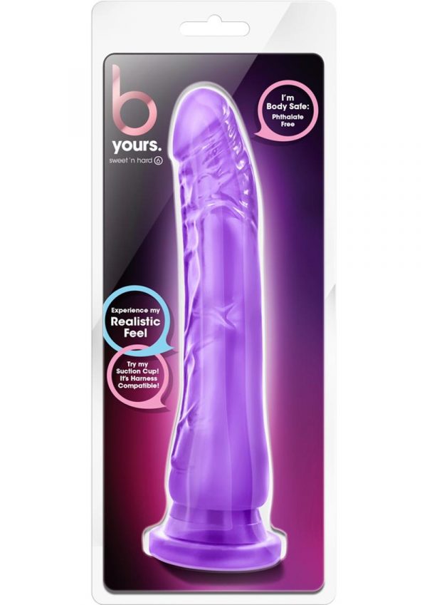 B Yours Sweet N Hard 06 Jelly Realistic Dong Purple 8.5 Inch