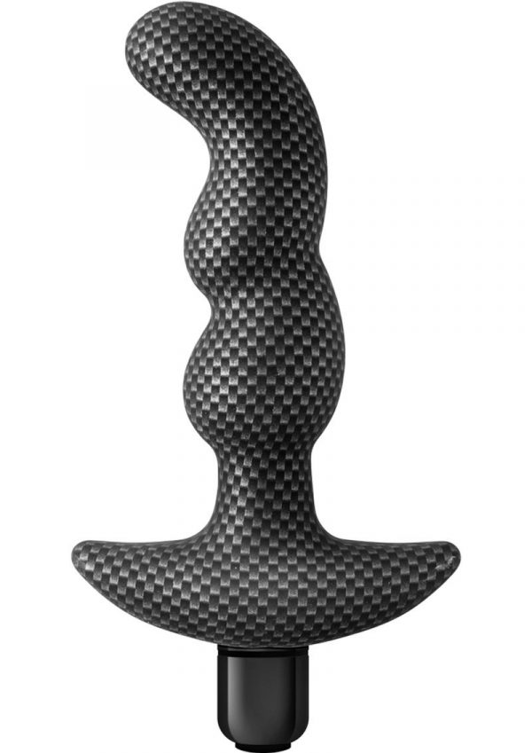 Spark Ignition Prv-02 Silicone Textured Prostate Massager Waterproof Black 5 Inch