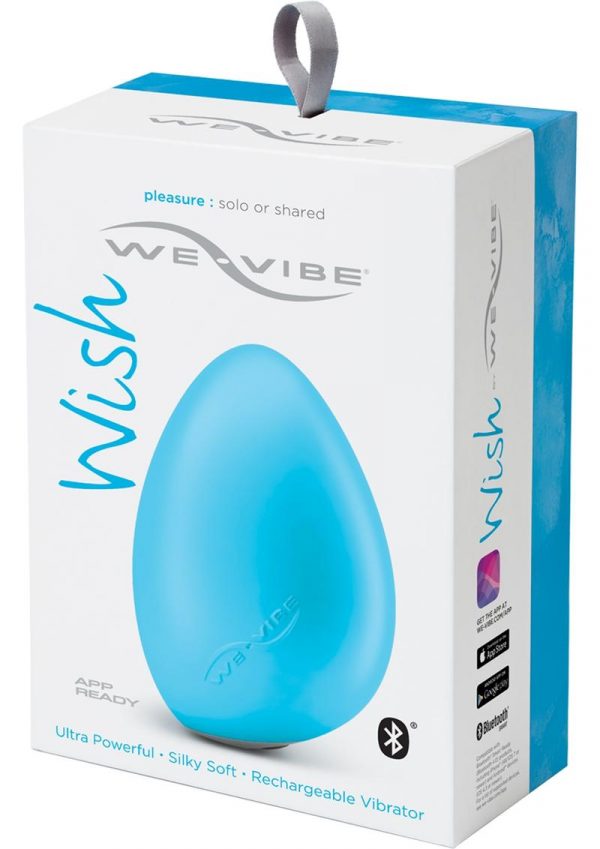 We-Vibe Wish Silicone Rechargeable Vibrator USB App Ready Waterproof Blue
