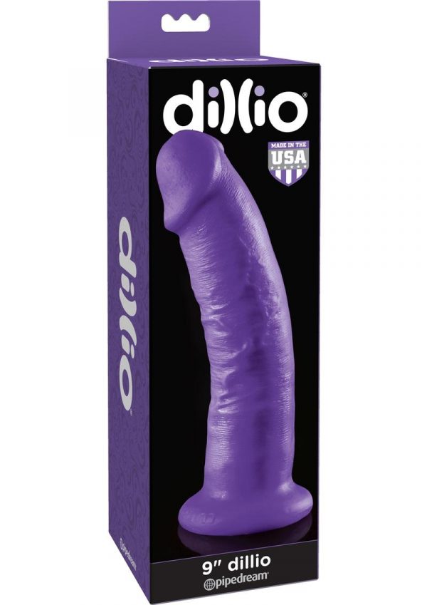 Dillio Realistic Dildo Purple 9 Inches