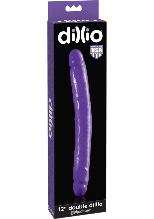Dillio Double Dillio Dong Purple 12 Inches