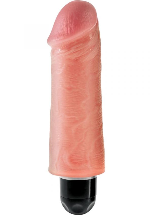 King Cock Vibrating Stiffy Realistic Dildo Waterproof Flesh 5 Inch