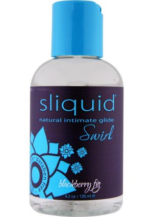 Sliquid Natural Intimate Glide Swirl Water Based Flavored Lube Blackberry Fig 4.2 Ounce