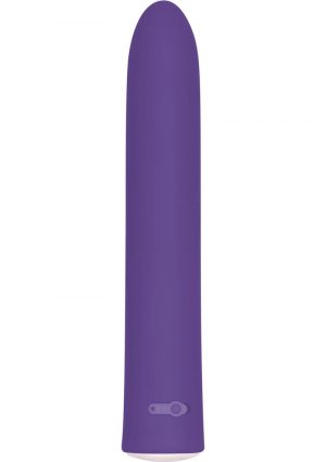 7 Function Rechargeable Slim Vibrator Waterproof Purple