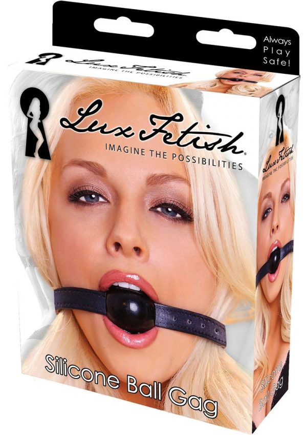 Lux Fetish Silicone Ball Gag Black