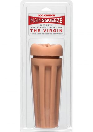 Main Squeeze The Virgin Ultraskyn Stroker Pussy Insert Replacement Vanilla 7.5 Inches