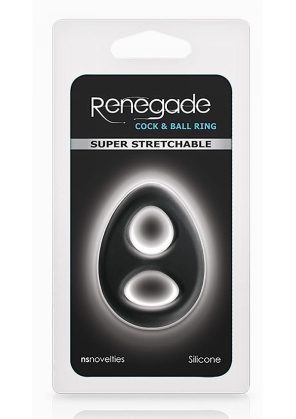 Renegade Romeo Soft Silicone Cock And Ball Ring Black