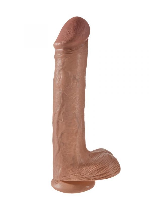 King Cock Realistic Dildo With Balls Tan 13 Inch