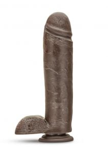 Dr Skin Mr Mister Realistic Dildo With Balls Black 10.5 Inch