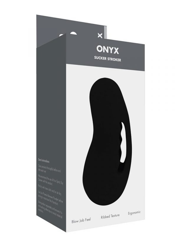 Linx Onyx Sucker Stroker Waterproof Black