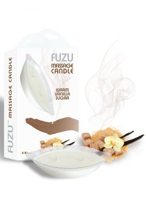 Fuzu Massage Candle Warm Vanilla Vegan Friendly 4 Ounce