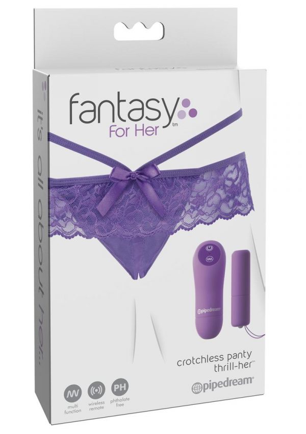 Fantasy Fore Her Thrill Her Crotchless Panty Purple