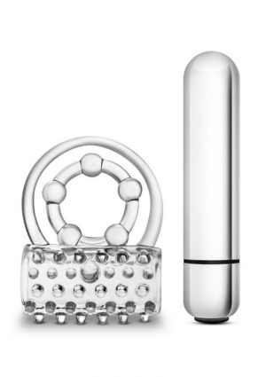 Stay Hard Vibrating Super Clitifier Cock Ring Waterproof Clear