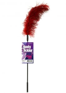 Body Tickler Ostrich Feather Tickler Red