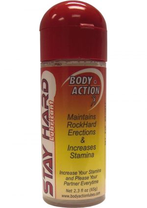 Body Action Stayhard Water Based Lubricant 2 Ounce