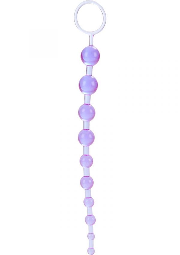 X 10 Beads Graduated Anal Beads 11 Inch Purple