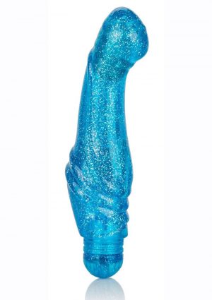 Sparkle G Glitz G Spot Vibrator Waterproof Blue 6.25 Inches