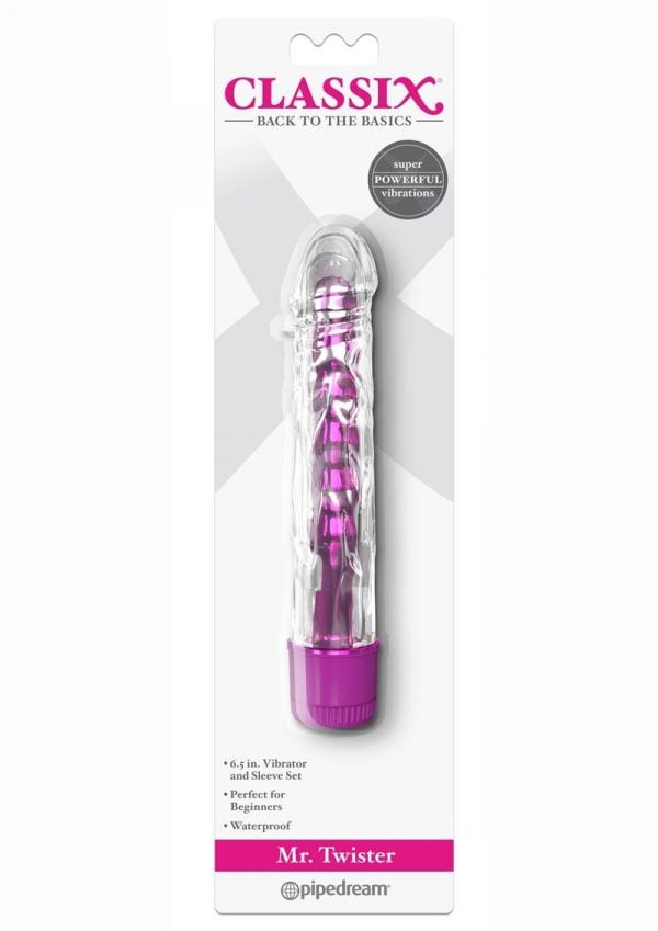 Classix Mr Twister Vibe With Sleeve Set Waterproof Pink 6.5 Inches