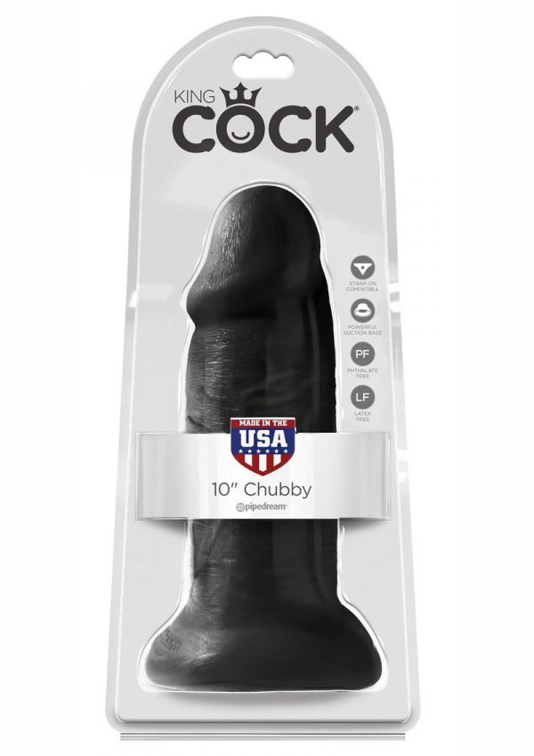 King Cock Non Vibrating Chubby Black 10 Inches