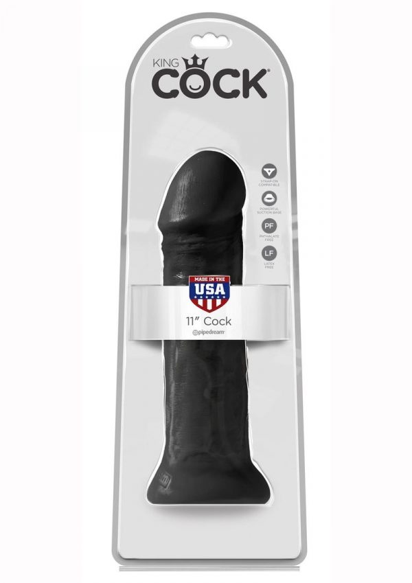 King Cock Realistic Dildo Black 11 Inch