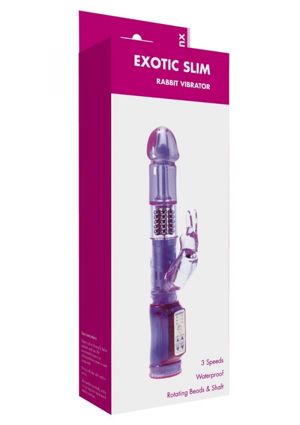 Minx Exotic Slim Rabbit Vibrator Waterproof Purple 4.75 Inch