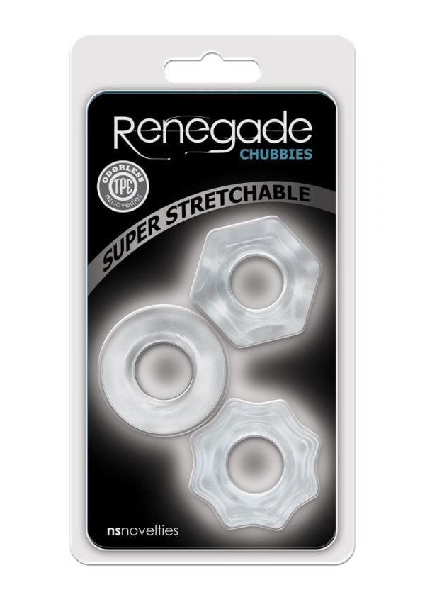 Renegade Chubbies Set Clear Non-Vibrating Cock Rings