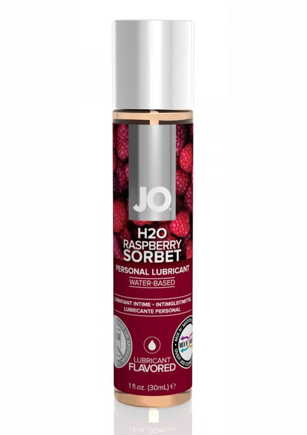 Jo H2O Water Based Flavored Lubricant Raspberry Sorbet 1 Ounce