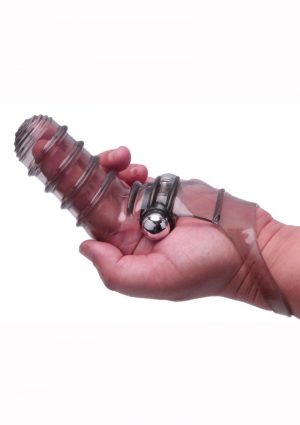 Vibro finger Wearable Stimulator Ribbed Smoke