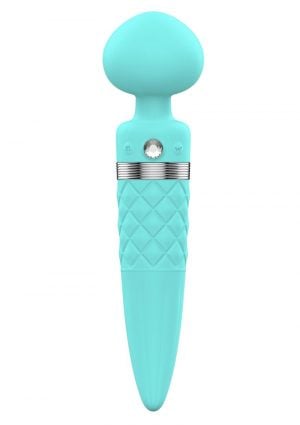 Pillow Talk Sultry Dual Ended Warming Massager Wand Teal