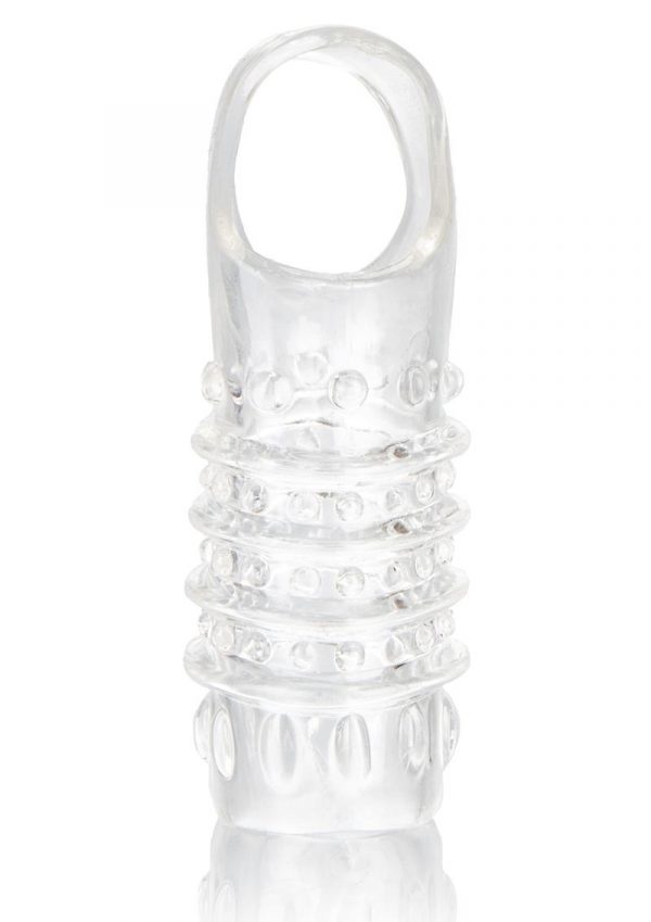 Stimulation Enhancer Textured Penis Sleeve Clear 4.25 Inch