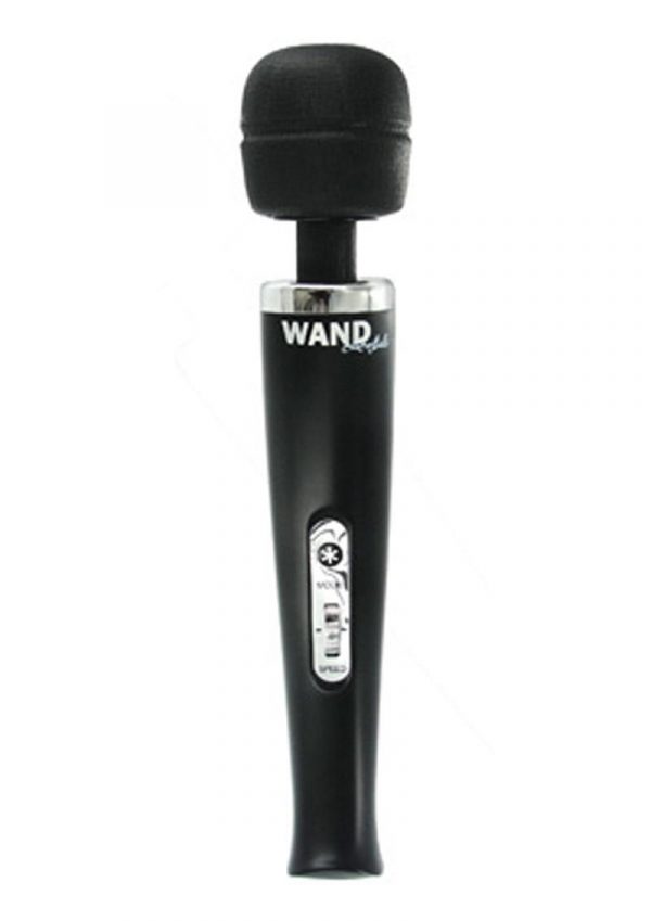 Wand Essentials Cordless Flexi-Neck 8 Speed And 8 Mode Rechargeable Wand Massager Black 12.5 Inch