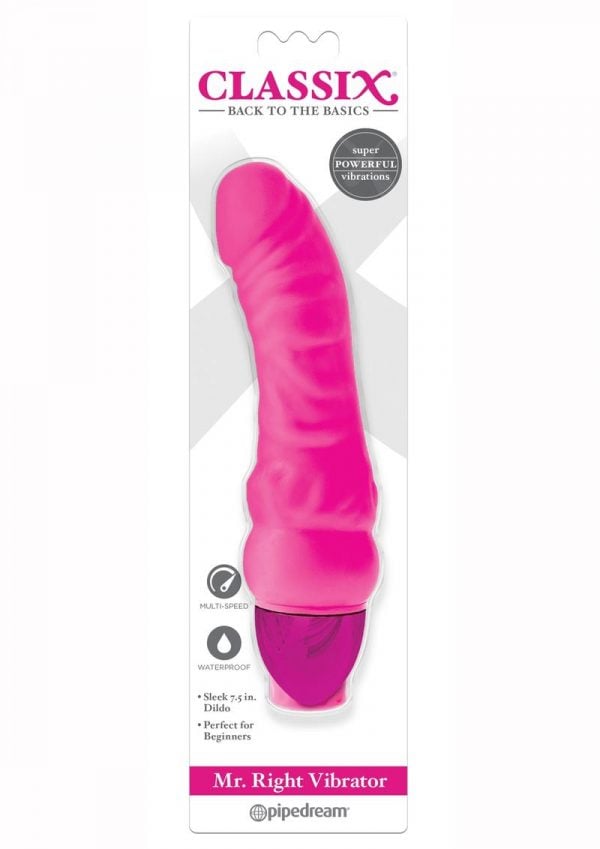 Mr Right Vibrator Pink Waterproof Multi Speed