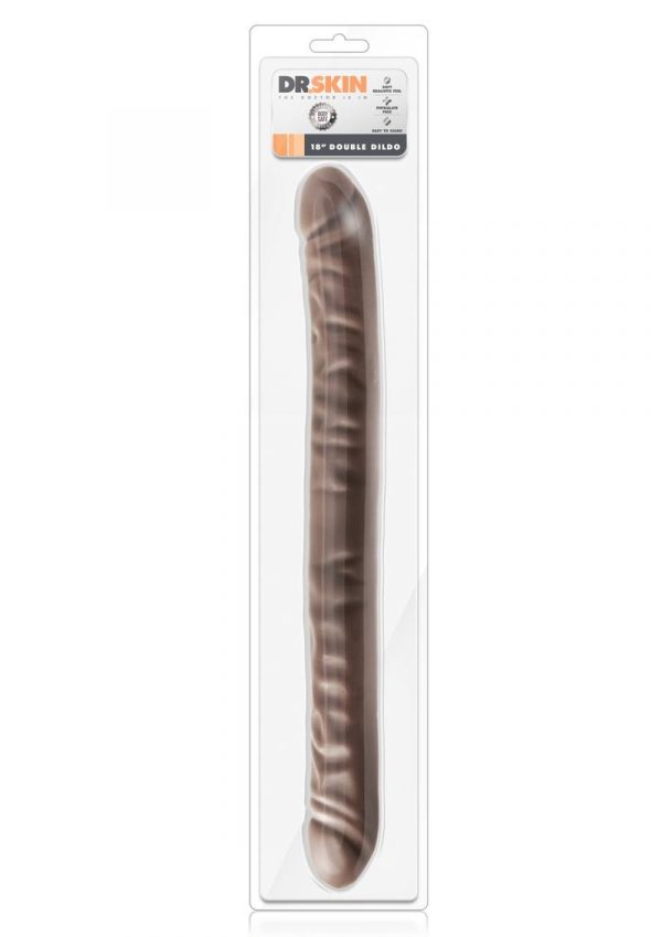 Dr Skin Double Dildo 18in - Chocolate