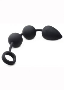 Tom Of Finland Weighted Silicone Anal Ball Plug Large Black