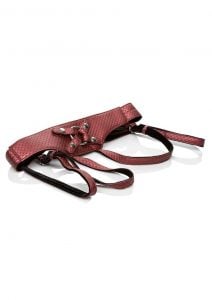 Her Royal Harness The Regal Empress Crotchless Vegan Leather Adjustable Harness Red Up To 64 Inches