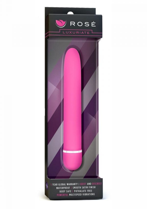 Rose Luxuriate Vibrator Multi Speed Pink 7 Inch