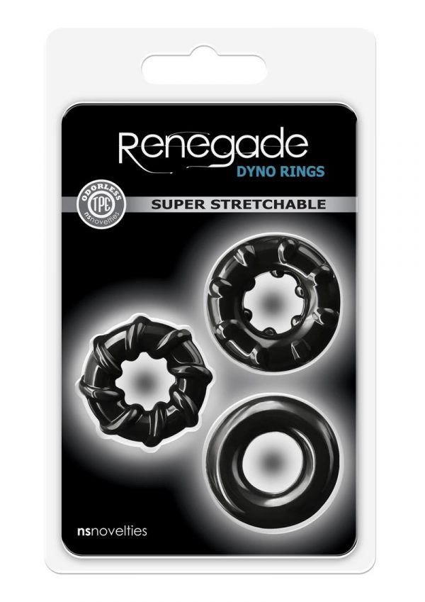 Renegade Dyno Rings Black Cock Ring Set Non-Vibrating
