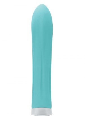 Luxe Collection Honey Silicone Rechargeable Flexible Compact Vibrator Waterproof Turquoise 4.92 Inch