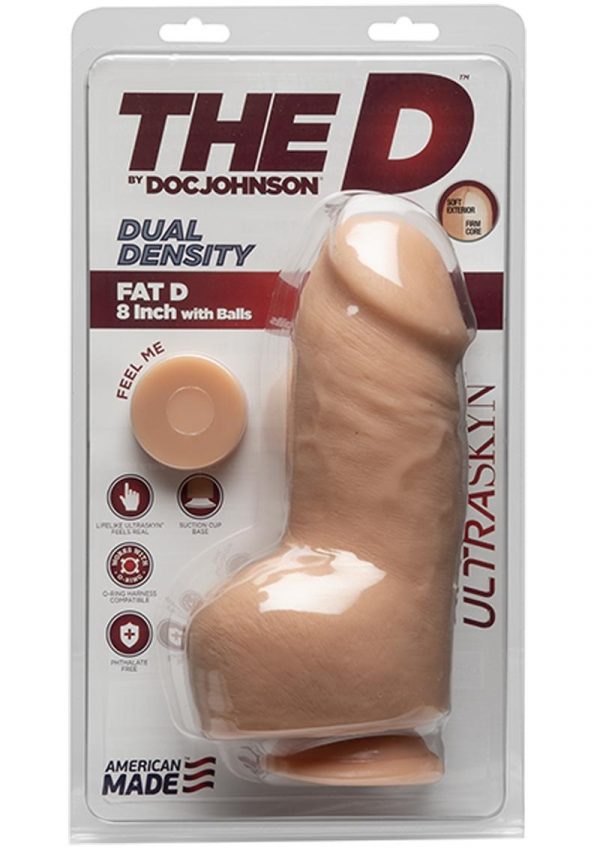 The D Fat D W/balls Ultraskyn  8 inch Dildo Non Vibrating