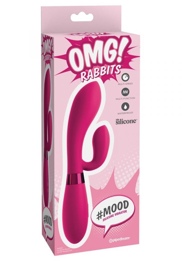 OMG Rabbits Mood Silicone Multi Speed Waterproof Vibrator Pink