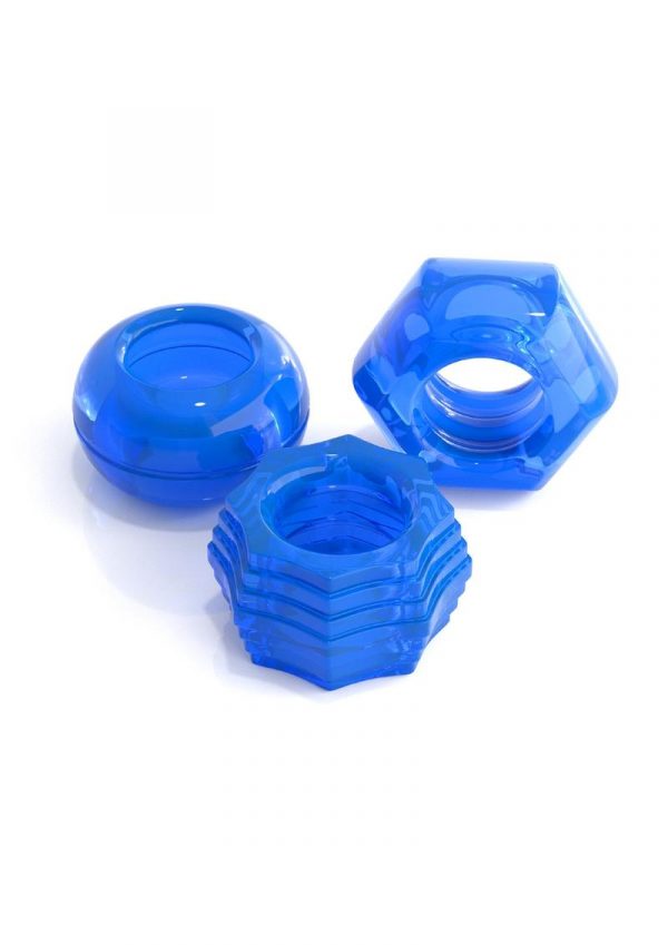 Classix Deluxe Cock Ring Set Blue