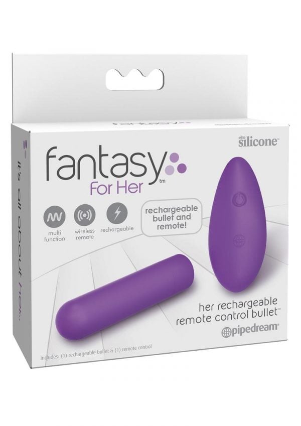 Fantasy For Her Silicone Rechargeable Remote Control Bullet Purple