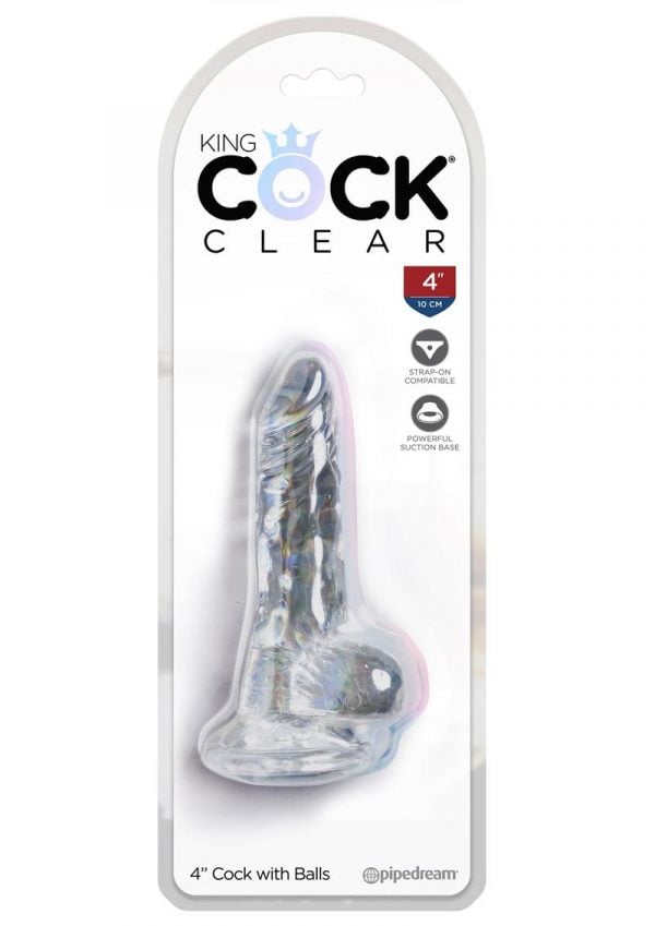 King Cock Clear 4 inch Dildo Non Vibrating